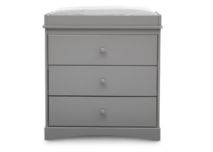Grey (026) 0-Skylar 3 Drawer Dresser with Changing Top