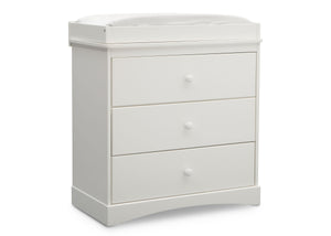 Bianca White (130) 10-Skylar 3 Drawer Dresser with Changing Top