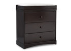 Dark Chocolate (207) 12-Skylar 3 Drawer Dresser with Changing Top