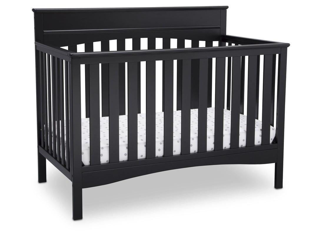 Delta Children Ebony (0011) Skylar 4-in-1 Convertible Crib (558150), Crib, a2a
