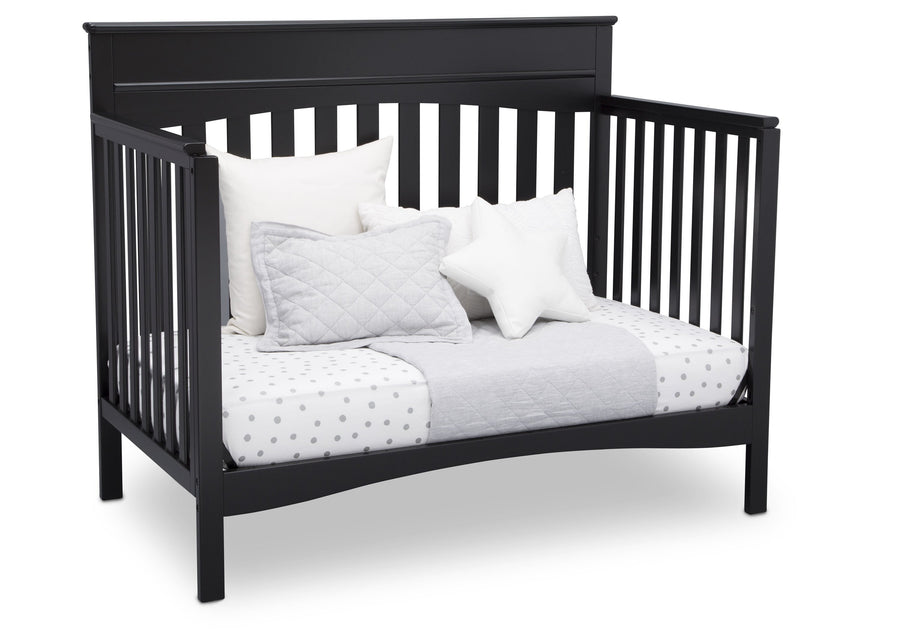Delta Children Ebony (0011) Skylar 4-in-1 Convertible Crib (558150), Daybed, a3a 4-Skylar 6-in-1 Convertible Crib