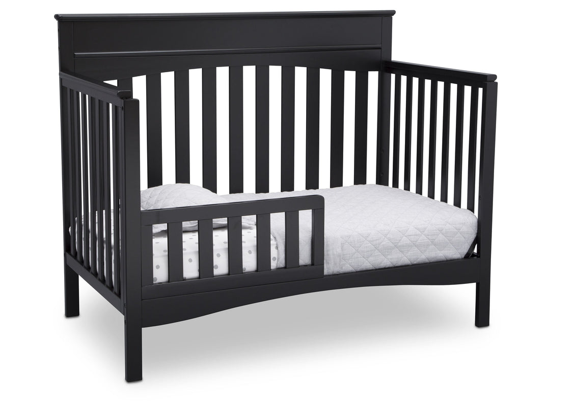 Delta Children Ebony (0011) Skylar 4-in-1 Convertible Crib (558150), Toddler Bed, a4a