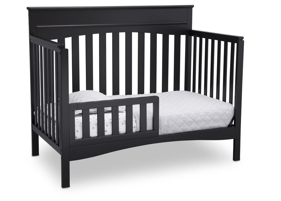 Delta Children Ebony (0011) Skylar 4-in-1 Convertible Crib (558150), Toddler Bed, a4a 5-Skylar 6-in-1 Convertible Crib