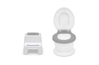 Grey (2094) 2-Kid Size Potty and Step Stool 2-Piece Set