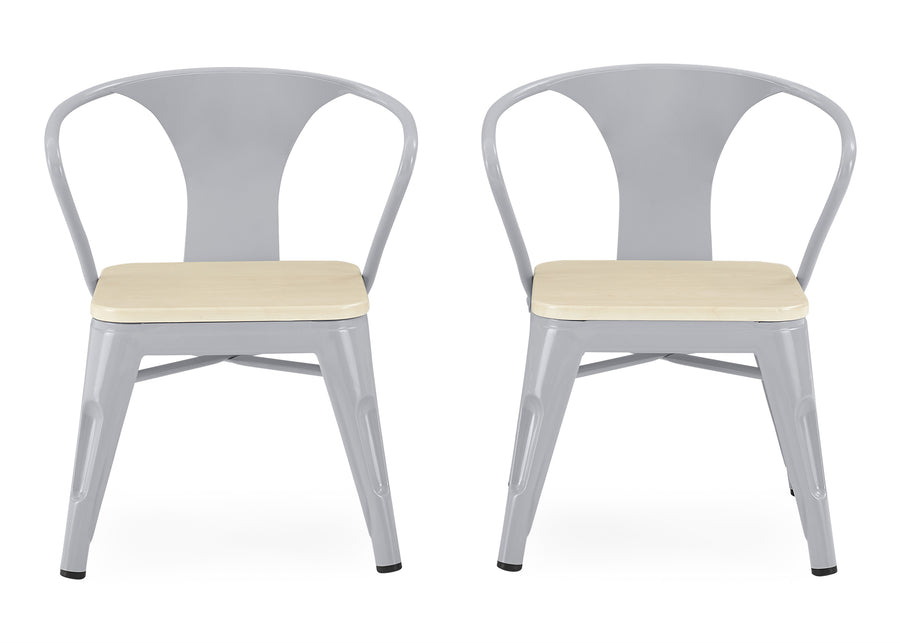 Grey with Natural (1439) 19-Bistro Table and 4 Chair Set