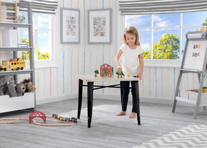 Delta Children Black with Driftwood (1312) Bistro Kids Play Table (560302), Room Shot a1a 5-Bistro Kids Play Table