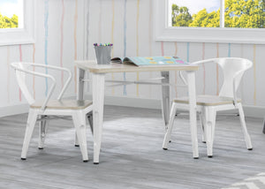Delta Children White with Driftwood (1313) Bistro Kids Play Table (560302), 12-Bistro Kids Play Table