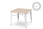 White with Driftwood 1313 8-Bistro Kids Play Table