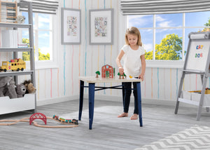Delta Children Navy with Driftwood (1314) Bistro Kids Play Table (560302), Room Shot, c1c 2-Bistro Kids Play Table