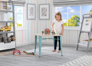 Delta Children Aqua with Driftwood (1315) Bistro Kids Play Table (560302), Room Shot, d1d 3-Bistro Kids Play Table