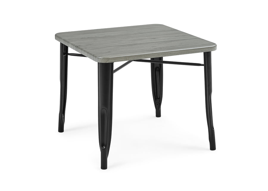 Black with Grey Barnboard (1438) 13-Bistro Table and 4 Chair Set