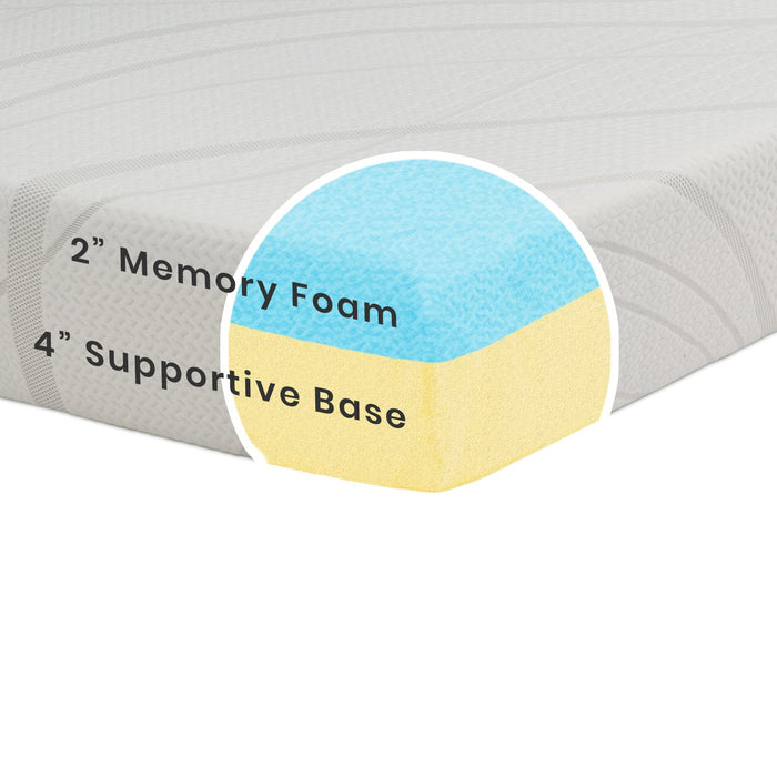 BeautySleep KIDS Rockport 6-inch Twin Memory Foam Mattress (T60200-1000) 2-6-inch Memory Foam Mattress