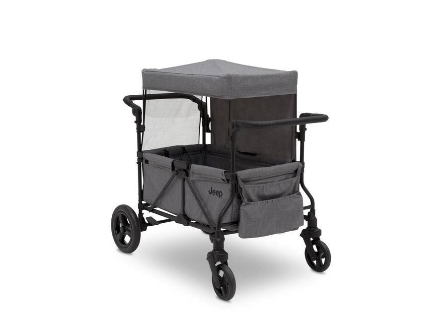Jeep Wrangler Stroller Wagon by Delta Children, Grey (2148), Full View 5-Jeep Wrangler Stroller Wagon
