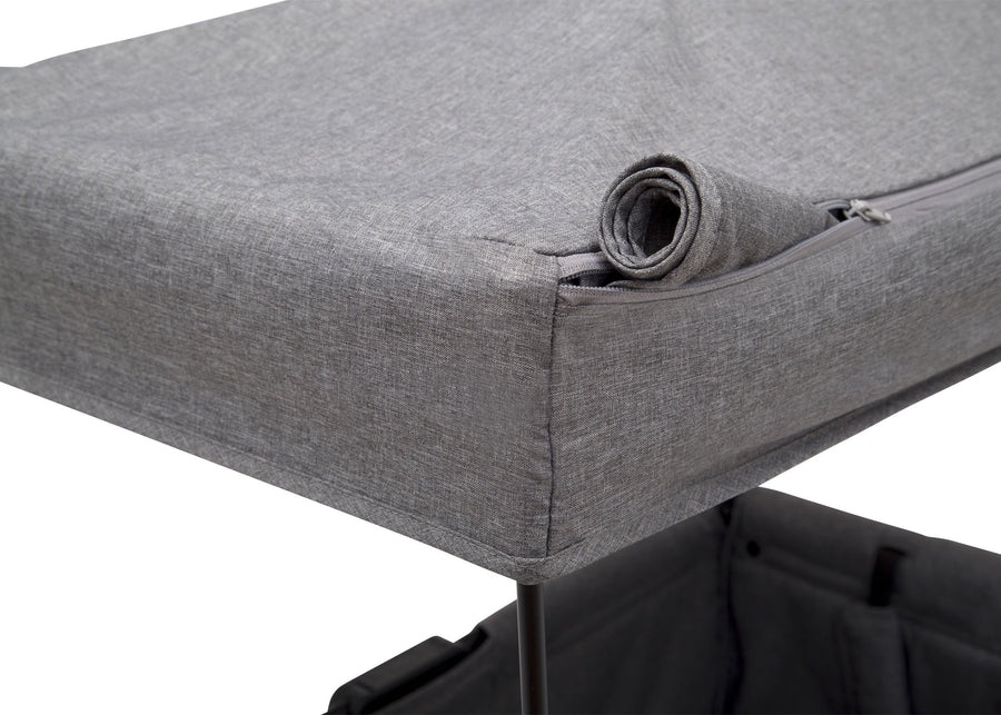 Jeep Wrangler Stroller Wagon by Delta Children, Grey (2148), mesh canopy and roll-down  10-Jeep Wrangler Stroller Wagon