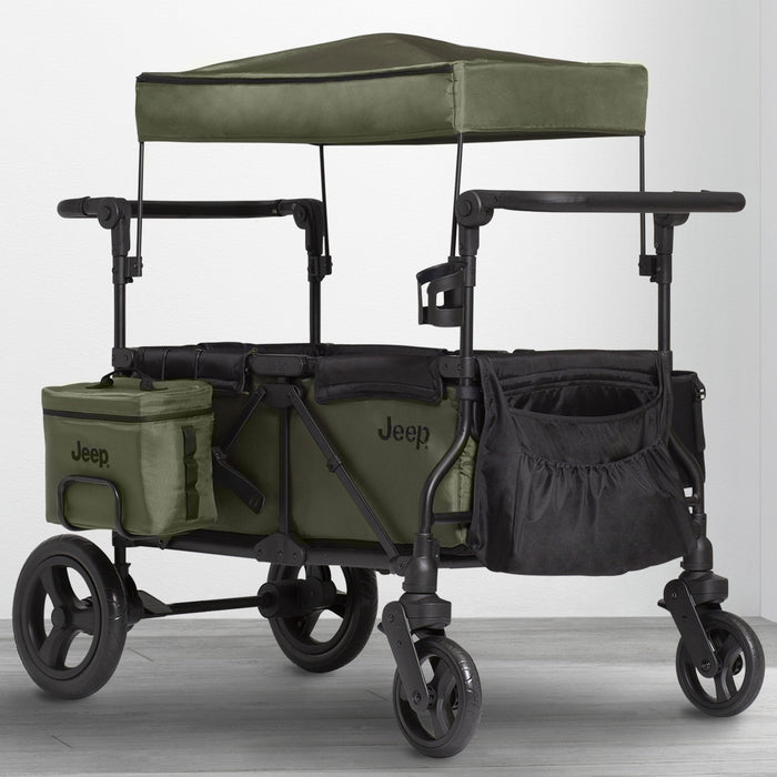 Black with Olive Green (2182) 60003-2182 0-Jeep Wrangler Deluxe Stroller Wagon with Cooler Bag