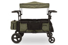 Black with Olive Green (2182) 3-Jeep Wrangler Deluxe Stroller Wagon with Cooler Bag