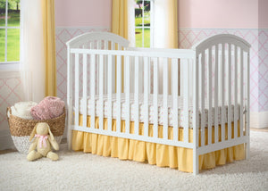 Delta Children White (100) Arbour 3-in-1 Crib, Detailed View a2a 4-Arbour 3-in-1 Crib