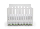 Delta Children White (100) Layla 4-in-1 Crib, Crib Conversion Front View a2a 4-Layla 4-in-1 Crib