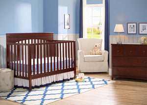 Delta Children Chocolate (204) Layla 4-in-1 Crib, Nursery View b1b 28-Layla 4-in-1 Crib
