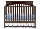Delta Children Dark Chocolate (207) Layla 4-in-1 Crib, Crib Conversion c2c 14-Layla 4-in-1 Crib