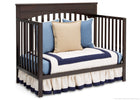 Delta Children Dark Chocolate (207) Layla 4-in-1 Crib, Day Bed Conversion c5c 16-Layla 4-in-1 Crib