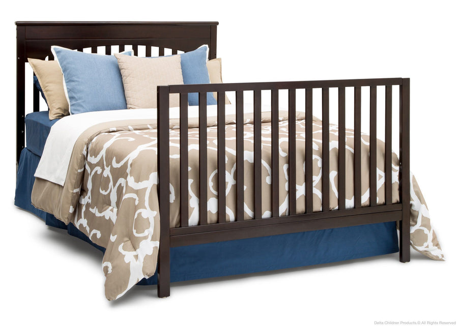 Delta Children Dark Chocolate (207) Layla 4-in-1 Crib, Full-Size Bed Conversion c6c 17-Layla 4-in-1 Crib