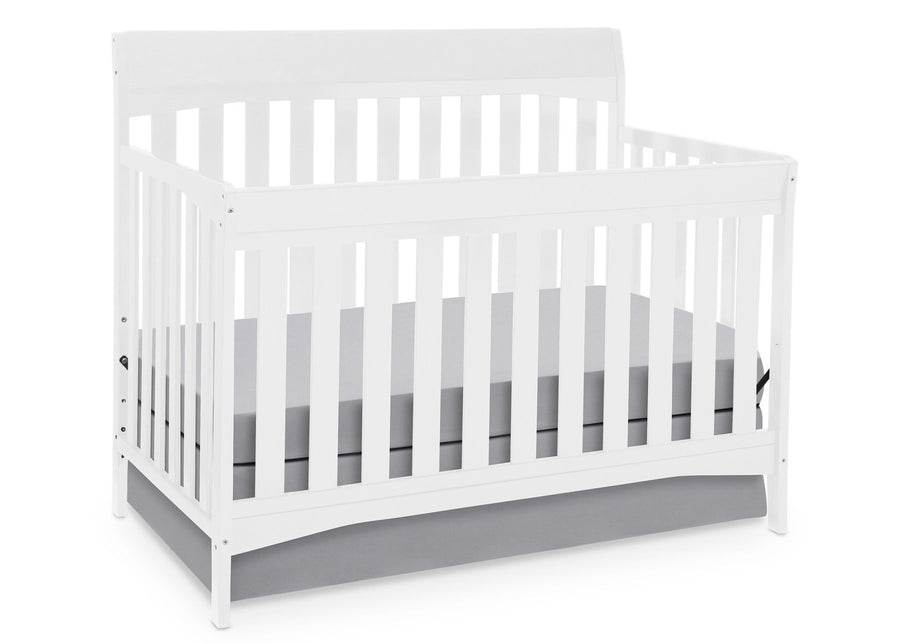 Delta Children White (100) Remi 4-in-1 Crib, Crib Conversion a1a 2-Remi 4-in-1 Crib