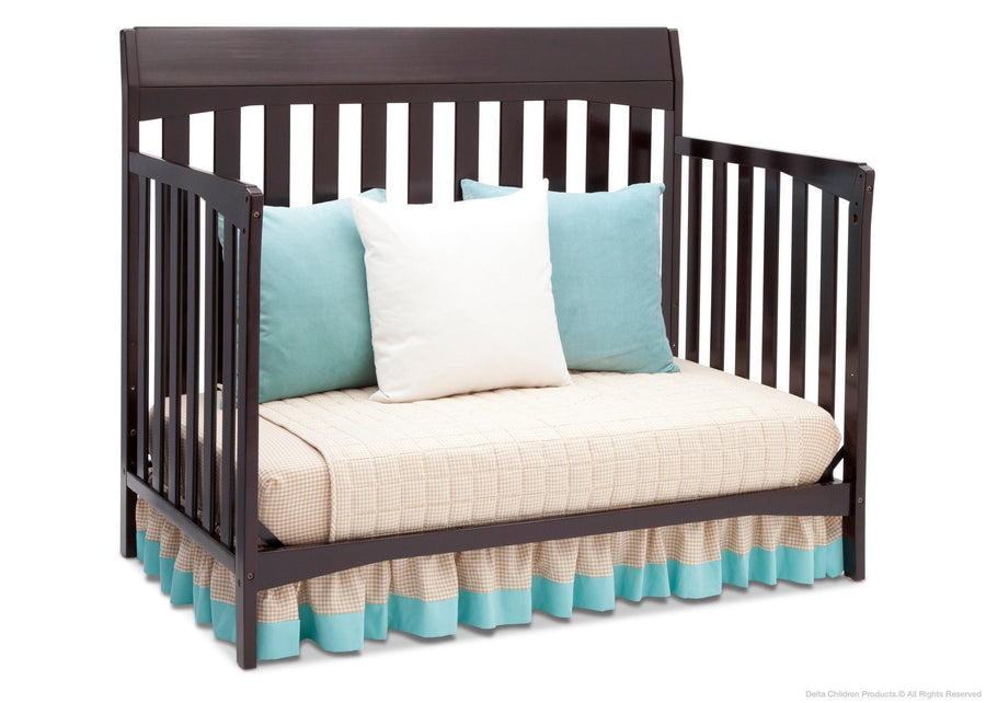 Delta Children Dark Chocolate (207) Remi 4-in-1 Crib, Day Bed Conversion c4c 21-Remi 4-in-1 Crib