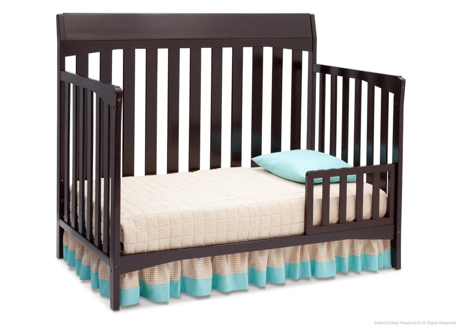 Delta Children Dark Chocolate (207) Remi 4-in-1 Crib, Toddler Bed Conversion c3c 20-Remi 4-in-1 Crib