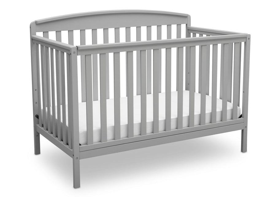 Delta Children Grey (026) Brayden 4-in-1 Crib, Angled Crib View a3a 5-Brayden 4-in-1 Crib