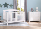 Delta Children Bianca White (130) Brayden 4-in-1 Crib, Room Shot b0b 10-Brayden 4-in-1 Crib