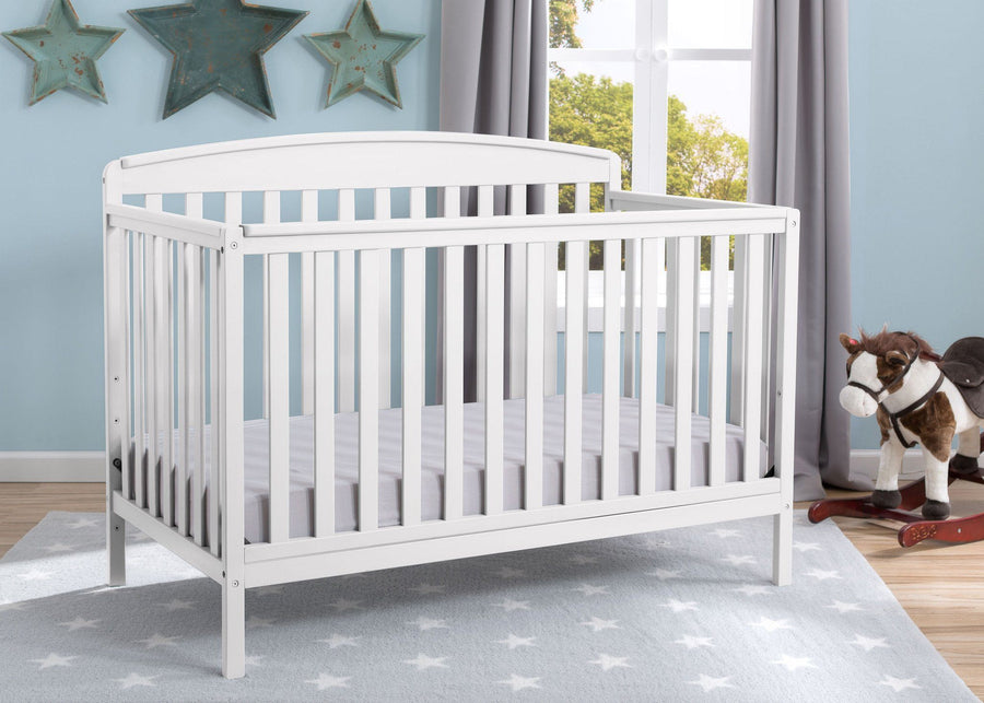 Delta Children Bianca White 130 Brayden 4-in-1 Crib, Hangtag b1b 9-Brayden 4-in-1 Crib