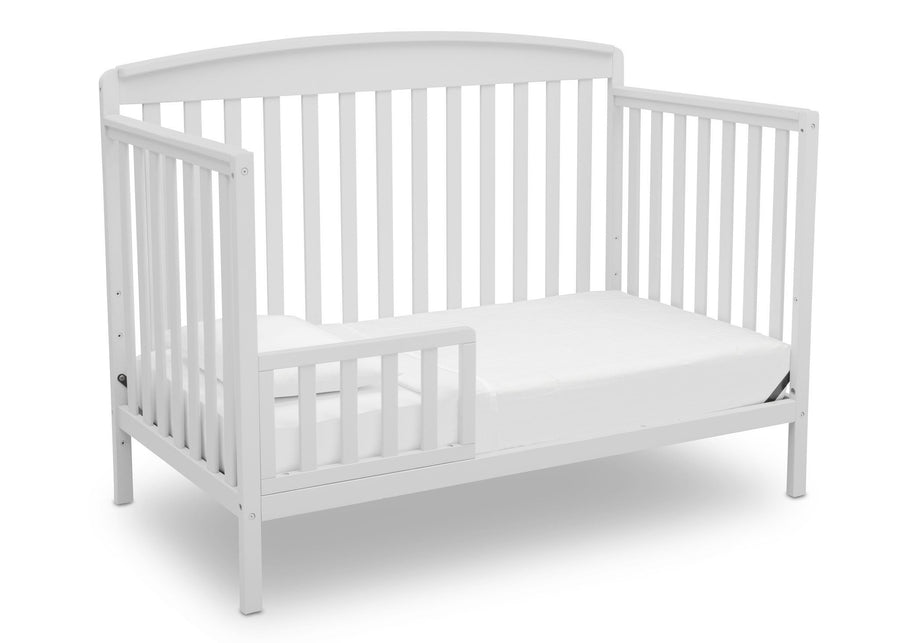 Delta Children Bianca White (130) Brayden 4-in-1 Crib, Toddler Bed Conversion b4b 13-Brayden 4-in-1 Crib
