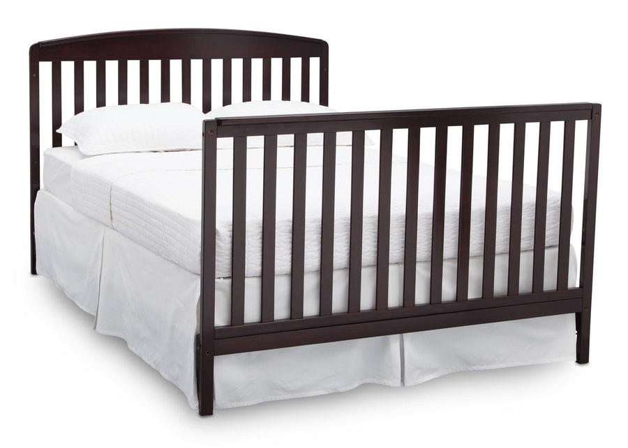 Delta Children Dark Chocolate (207) Brayden 4-in-1 Crib, Full Size Bed Conversion c7c 22-Brayden 4-in-1 Crib