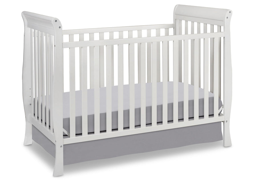 Delta Children White (100) Winter Park 3-in-1 Crib, Crib Conversion  1-Winter Park 3-in-1 Crib