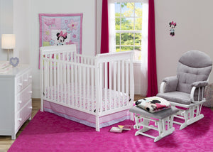 Delta Children White (100) Winter Park 3-in-1 Crib, Nursery View a1a 16-Winter Park 3-in-1 Crib