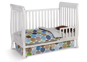 Delta Children White (100) Winter Park 3-in-1 Crib, Toddler Bed Conversion a3a 6-Winter Park 3-in-1 Crib