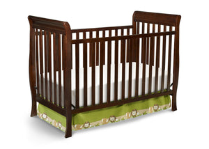 Delta Children Black Cherry Espresso (607) Winter Park 3-in-1 Crib, Crib Conversion c2c 24-Winter Park 3-in-1 Crib