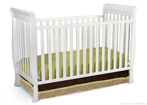 Delta Children White (100) Charleston/Glenwood 3-in-1 Crib, Crib Conversion a2a 0-Charleston/Glenwood 3-in-1 Crib