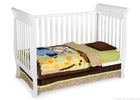 Delta Children White (100) Charleston/Glenwood 3-in-1 Crib, Toddler Bed Conversion a2a 2-Charleston/Glenwood 3-in-1 Crib