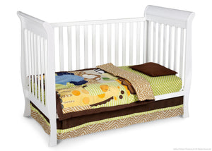 Delta Children White (100) Charleston/Glenwood 3-in-1 Crib, Toddler Bed Conversion a2a 4-Charleston/Glenwood 3-in-1 Crib