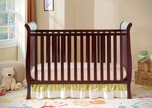Delta Children Espresso Cherry (205) Charleston/Glenwood 3-in-1 Crib in Setting b1b 1-Charleston/Glenwood 3-in-1 Crib