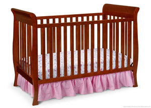 Delta Children Spiced Cinnamon (209) Charleston/Glenwood 3-in-1 Crib Side View, Crib Conversion c2c 22-Charleston/Glenwood 3-in-1 Crib