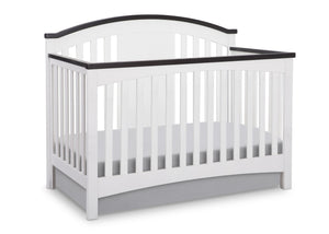 Delta Children White/Espresso (145) Newport 4-in-1 Crib, Crib Conversion a1a 5-Newport 4-in-1 Crib