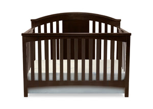 Delta Children Espresso (205) Newport 4-in-1 Crib, Crib Conversion, Front View b1b 10-Newport 4-in-1 Crib
