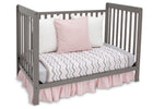 Delta Children Classic Grey (028) Waves 3-in-1-Crib, Day Bed Conversion b4b 8-Waves 3-in-1-Crib