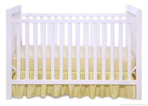 Delta Children White (100) Waves 3-in-1-Crib front view, c1c 2-Waves 3-in-1-Crib