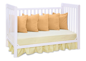 Delta Children White (100) Waves 3-in-1-Crib, Daybed Conversion c4c 15-Waves 3-in-1-Crib