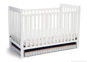 Delta Children White Ambiance (108) Waves 3-in-1-Crib Side View, d2d 37-Waves 3-in-1-Crib