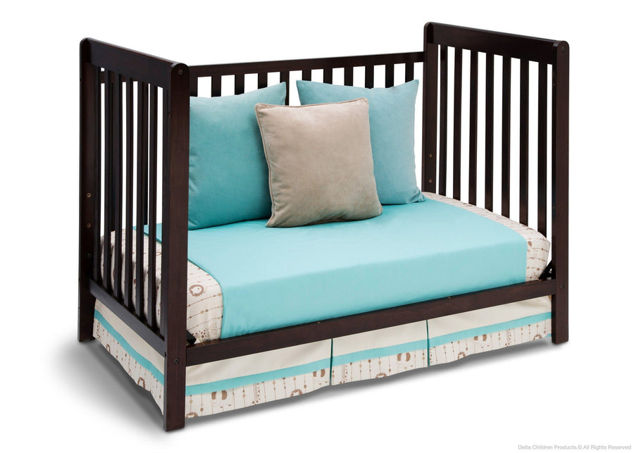Delta Children Dark Chocolate (207) Waves 3-in-1-Crib, Day Bed Conversion e4e 16-Waves 3-in-1-Crib